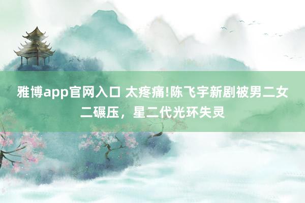 雅博app官网入口 太疼痛!陈飞宇新剧被男二女二碾压，星二代光环失灵