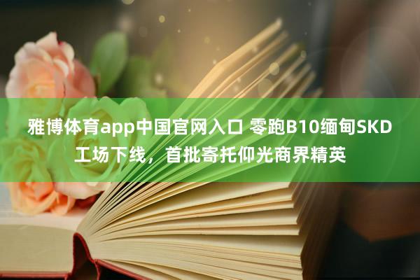 雅博体育app中国官网入口 零跑B10缅甸SKD工场下线，首批寄托仰光商界精英