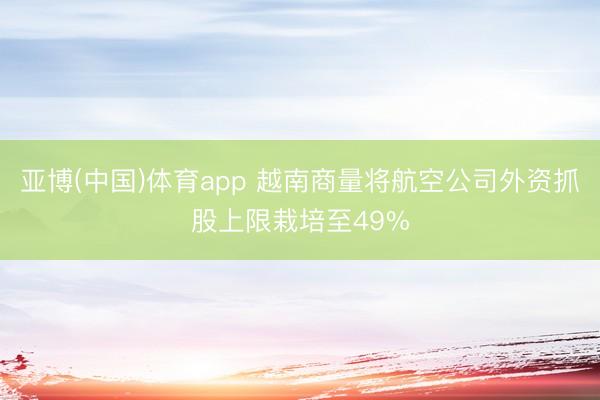 亚博(中国)体育app 越南商量将航空公司外资抓股上限栽培至49%