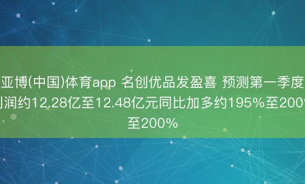 亚博(中国)体育app 名创优品发盈喜 预测第一季度利润约12.28亿至12.48亿元同比加多约195%至200%