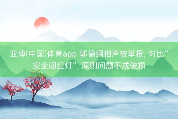 亚博(中国)体育app 郭德纲相声被举报， 对比“安全闯红灯”， 原则问题不成破损