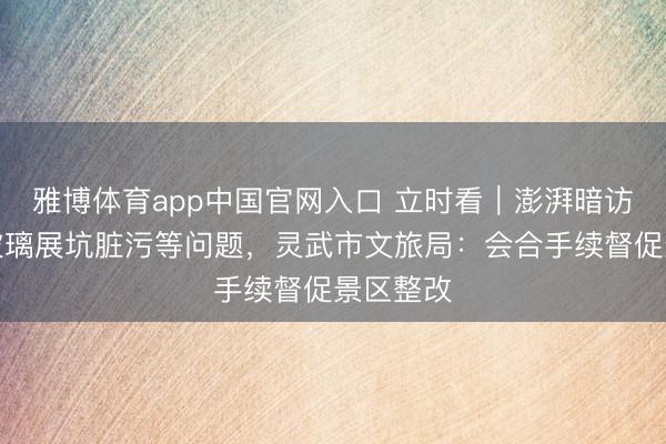 雅博体育app中国官网入口 立时看｜澎湃暗访水洞沟玻璃展坑脏污等问题，灵武市文旅局：会合手续督促景区整改