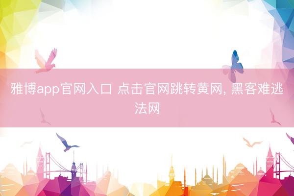 雅博app官网入口 点击官网跳转黄网， 黑客难逃法网